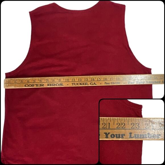 Vintage Country Wear Lonnie G. Star Red 2 Piece Maxi Dress & Vest Set Size Large - Picture 6 of 14